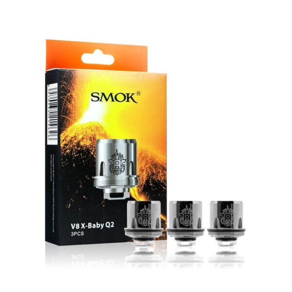 SMOK TFV8 X-Baby Coil, yoğun buhar ve lezzet için uygun fiyatlı, yüksek kaliteli salt nikotin atomizer başlığıdır.