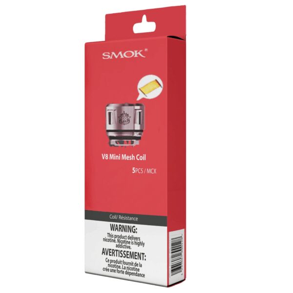 Smok V8 Mini Coil ile yüksek buhar ve yoğun lezzet alın, uygun fiyatlı bu başlık salt nikotin için idealdir.