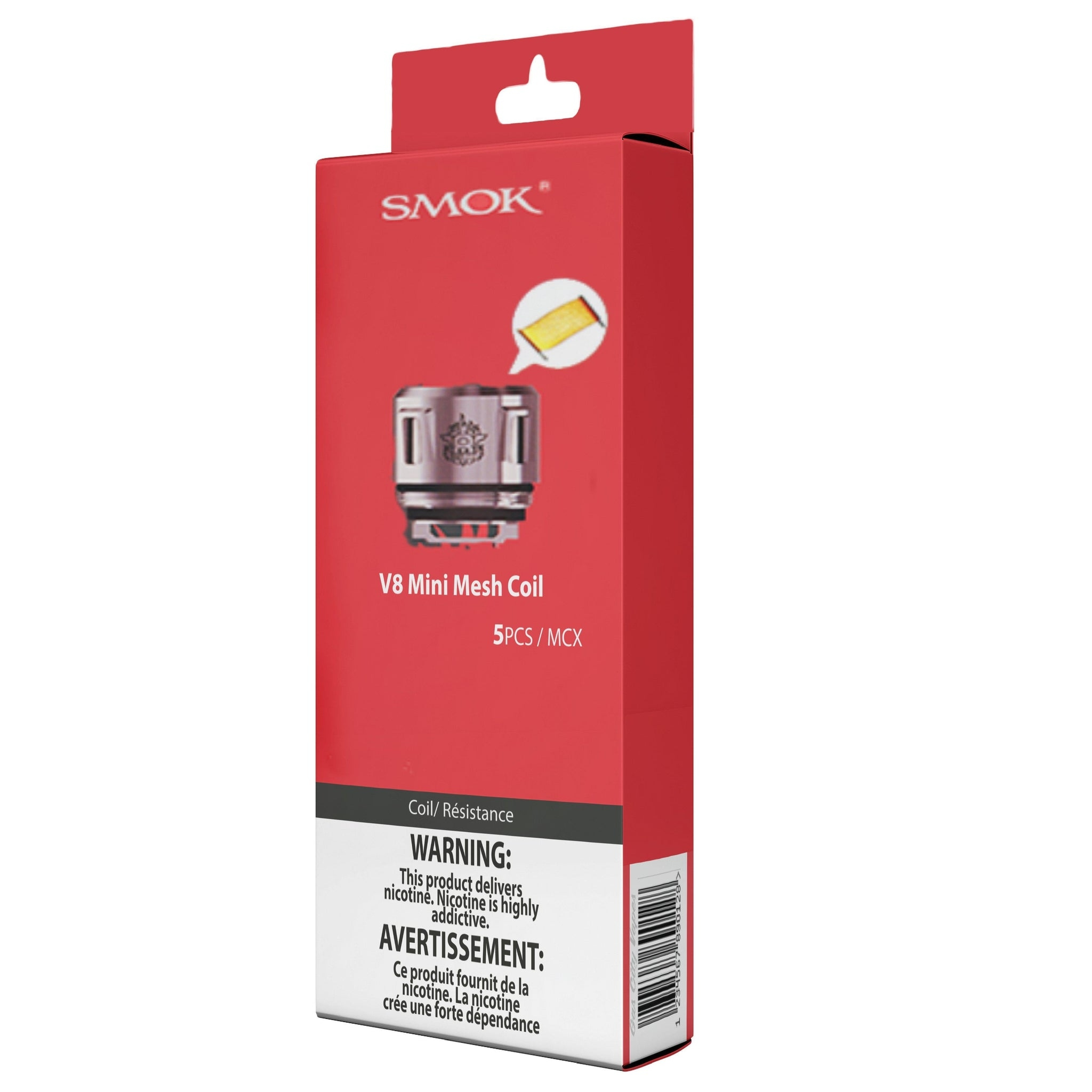 Smok V8 Mini Coil Yedek Atomizer Başlığı Smok V8 Mini Coil ile yüksek buhar ve yoğun lezzet alın, uygun fiyatlı bu başlık salt nikotin için idealdir.