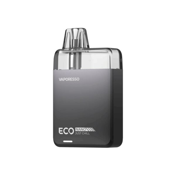 Uzun pil ömrü ve sızdırmaz tasarımıyla güvenilir salt nikotin deneyimi sunan uygun fiyatlı Vaporesso ECO Nano Pod Mod.