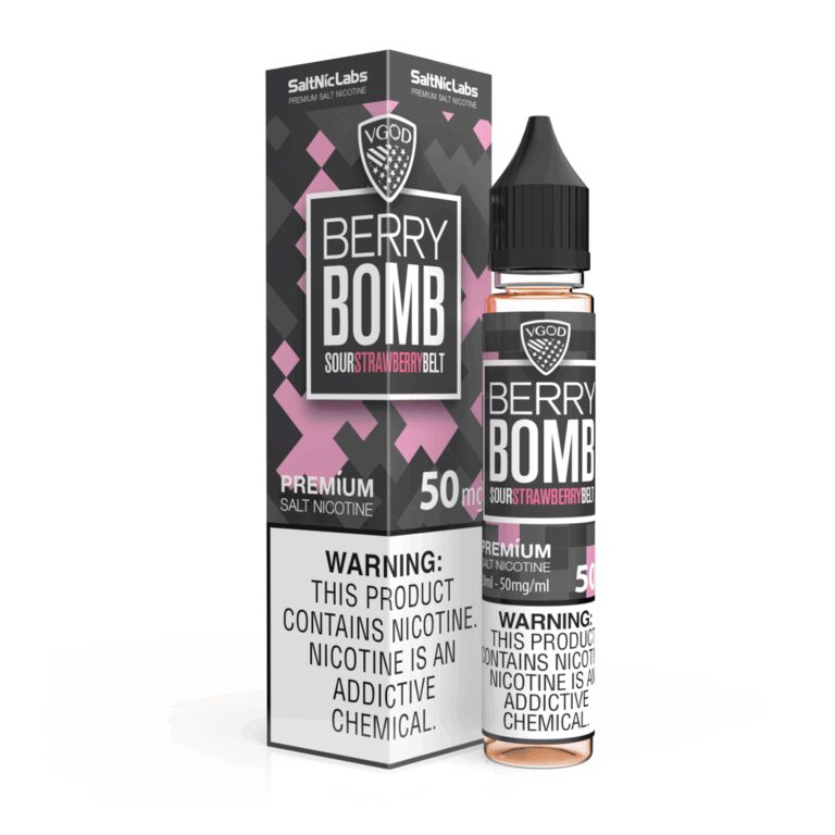 Yoğun orman meyveleri karışımı Vgod Berry Bomb 30ml, yüksek salt nikotin ve uygun fiyatıyla tatmin edici bir deneyim sunar.