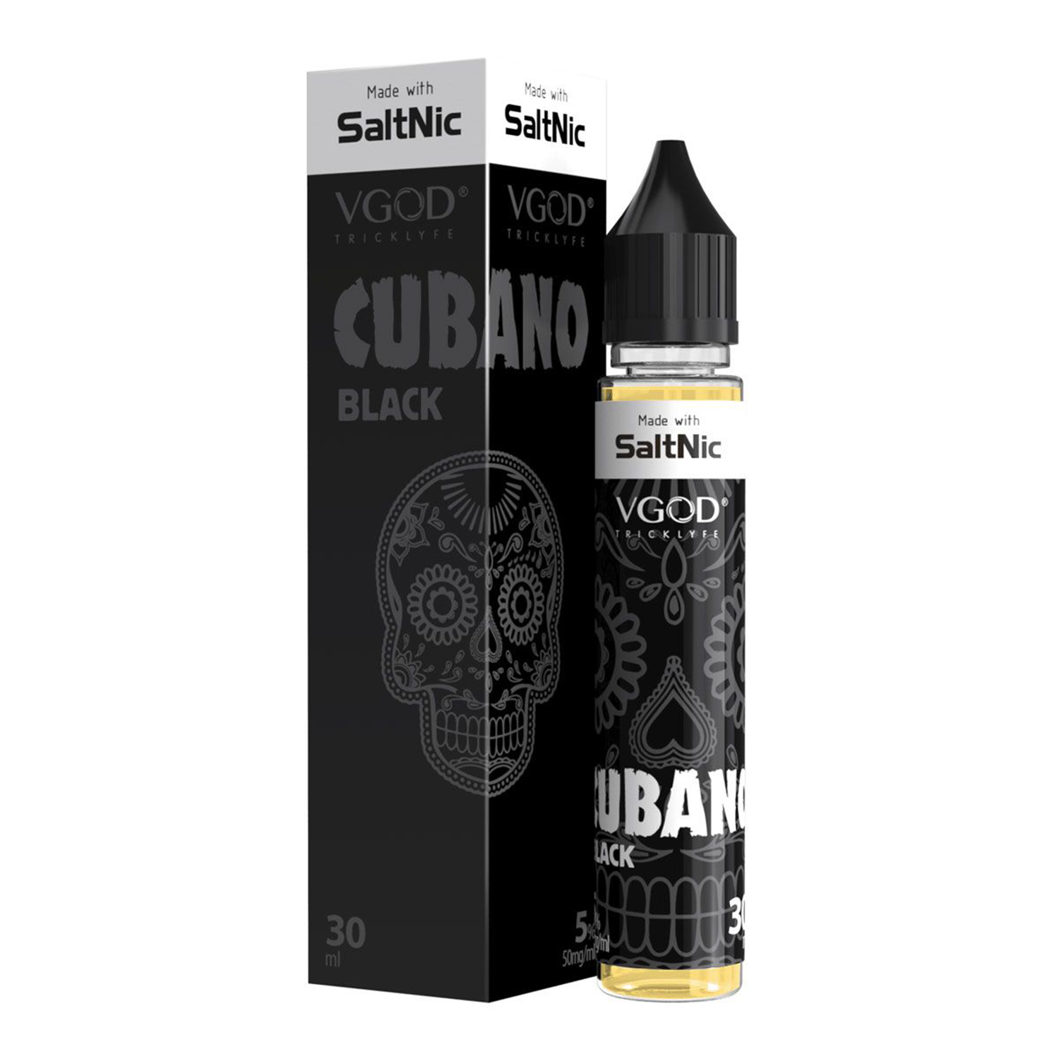 Vgod Cubano Black Salt Likit 30ml Tütün ve vanilya uyumunu yoğun lezzetle sunan Vgod Cubano Black Salt Likit 30ml'yi uygun fiyatla keşfedin.