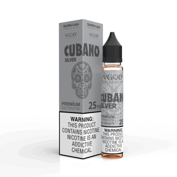 Uygun fiyatlı Vgod Cubano Silver salt nikotin likit, zengin tütün ve vanilya aromalarıyla yoğun içim sunar.