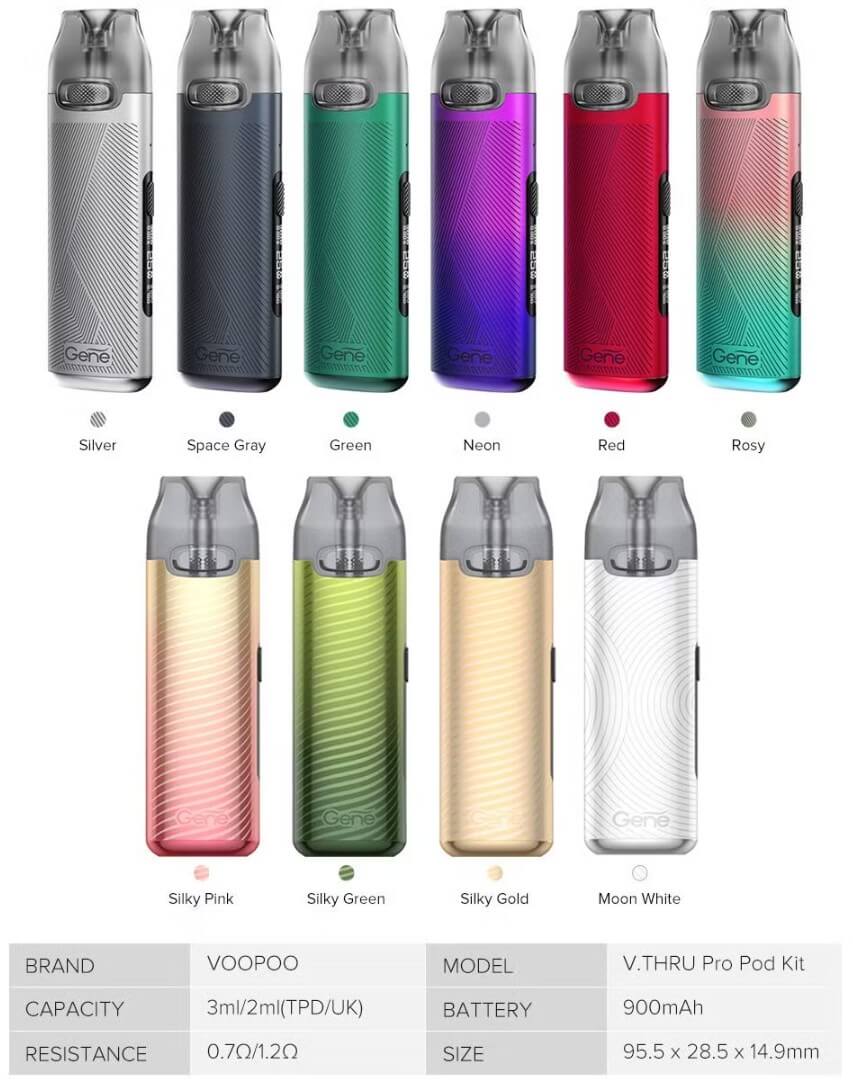 Voopoo V.THRU Pro Renk Seçenekleri