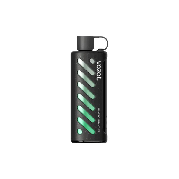 Vozol Gear Shisha 25000 Blackcurrant Ice kullan-at vape, uygun fiyatlı salt nikotin ile 25000 pufta yoğun kuşüzümü ve buz aroması sunar.