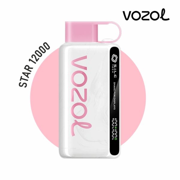 Uzun süreli şeftali buz keyfi sunan Vozol Star 12000, uygun fiyatlı ve yüksek performanslı salt nikotin vape bardır.