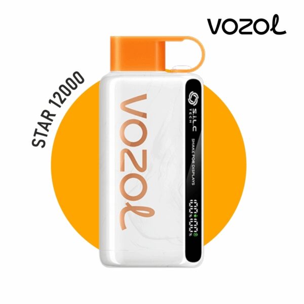 Uygun fiyatlı salt nikotin ile şeftali, mango ve karpuz aromalarını sunan Vozol Star 12000 puf kullan-at vape.