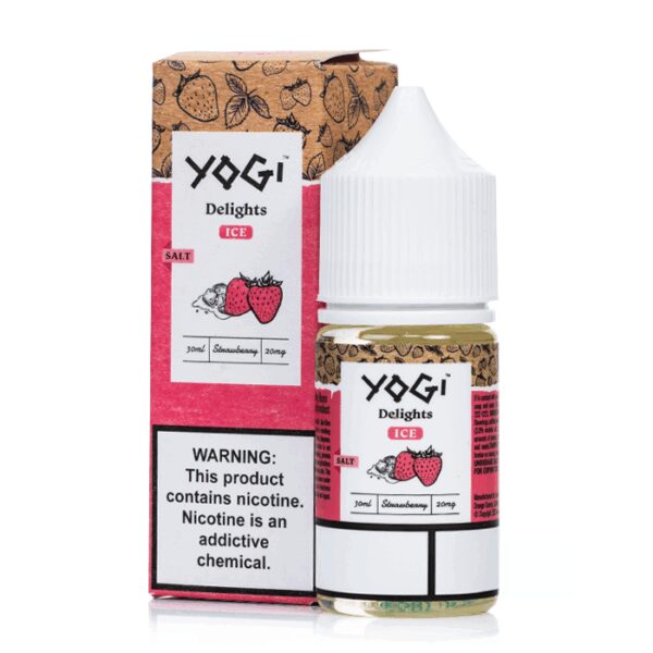 Uygun fiyatlı Yogi Delight Strawberry Ice salt likit ile ferahlatıcı çilek ve buz hissini deneyimleyin.