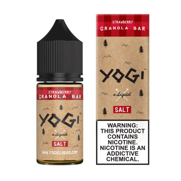 Uygun fiyatlı Yogi Strawberry Granola Bar Salt Likit 30ml, çilekli granola tadını salt nikotin ile buluşturuyor.