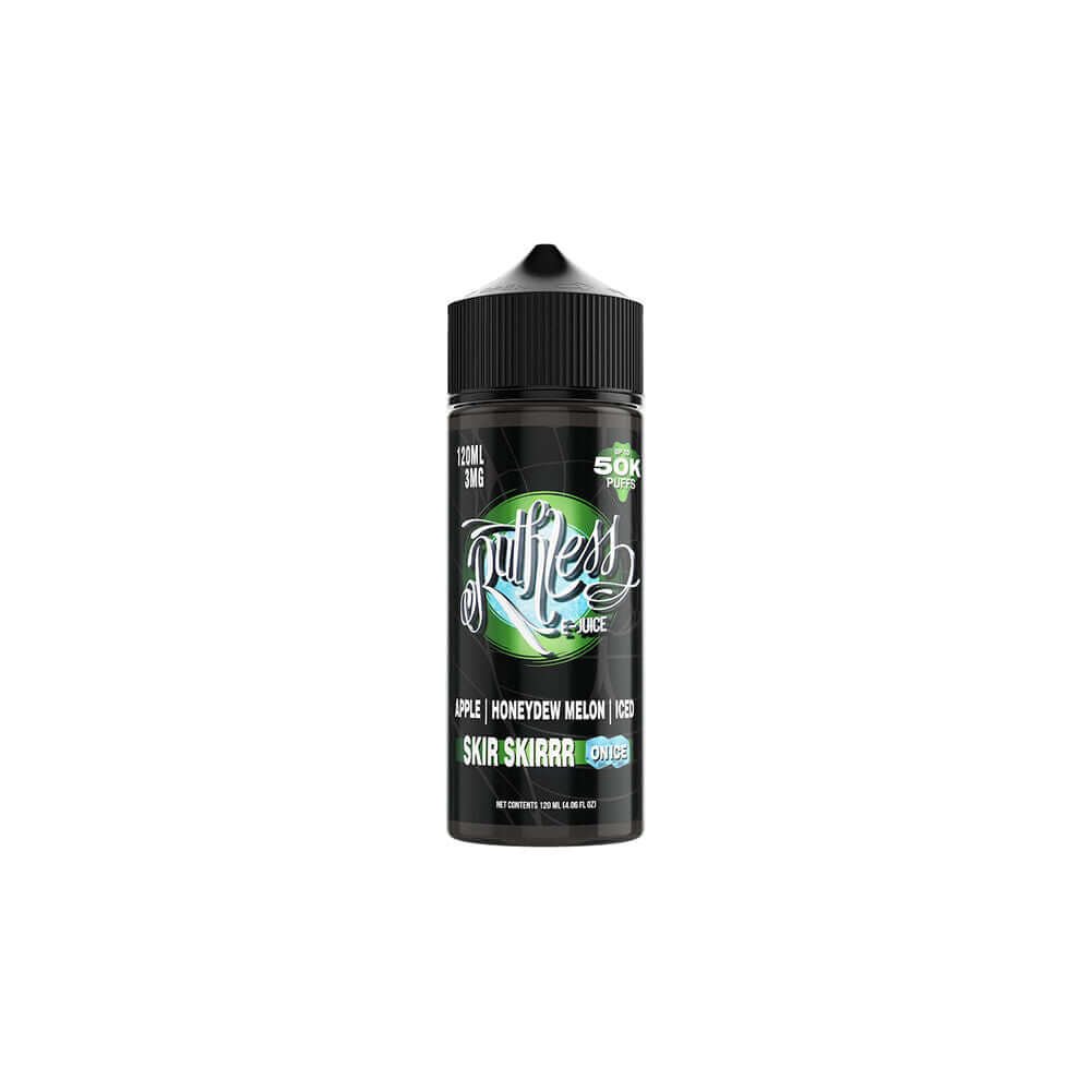 Ruthless Skir Skirr On Ice Likit 120ml Uygun fiyatlı Ruthless Skir Skirr On Ice likit, ferah elma ve bal kavunu aromalarını buzlu mentolle buluşturur.
