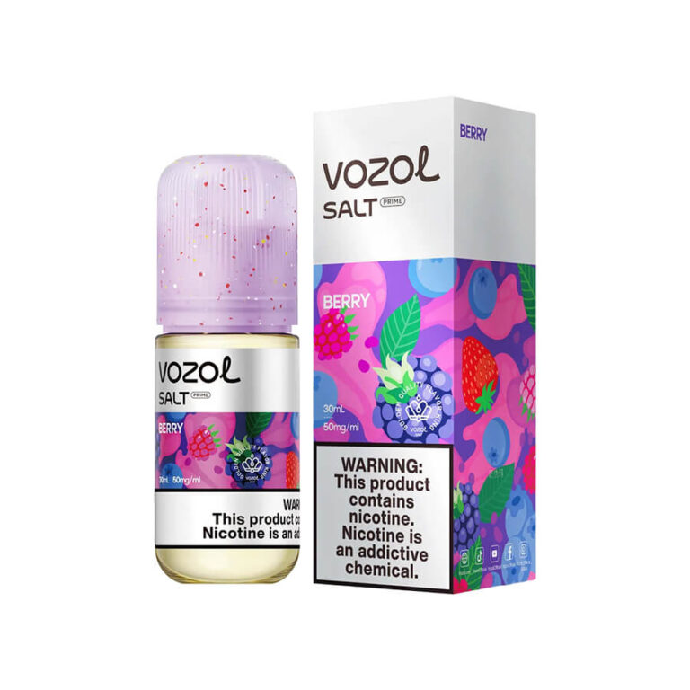 Vozol Berry Salt Likit 30ML, orman meyveleri ve şeftali aromalarıyla pod cihazlar için uygun fiyatlı salt nikotin seçeneği sunar.