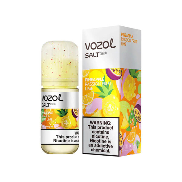 Vozol ananas çarkıfelek misket limonu salt likit, uygun fiyatlı tropikal lezzet ve 30MG-50MG seçenekleri sunar.