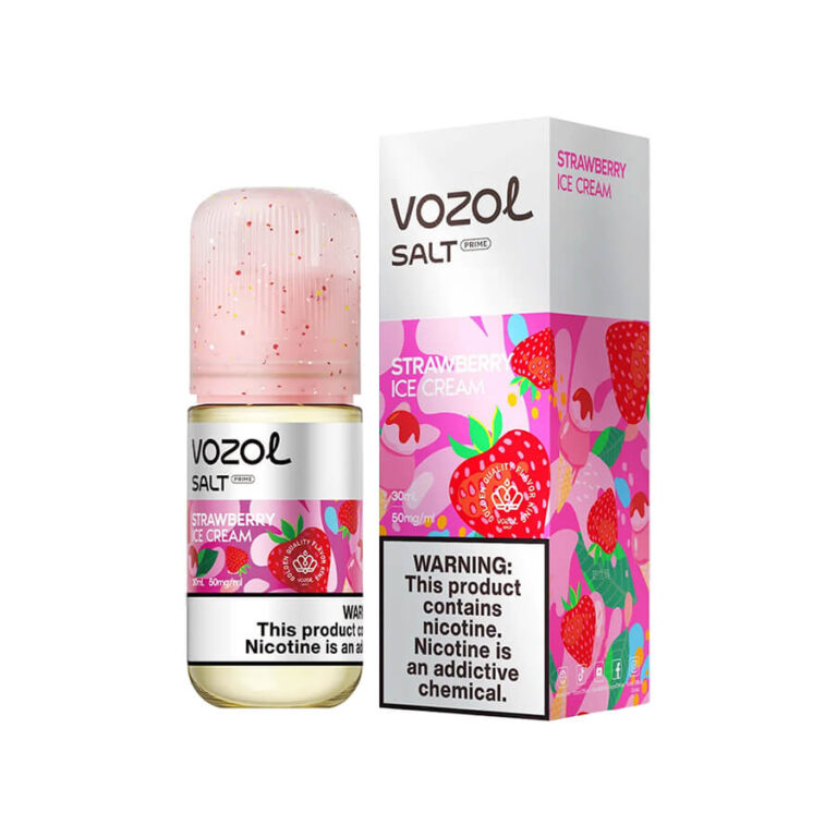 Uygun fiyatlı Vozol Strawberry Ice Cream, çilek ve krema dengesiyle pod modlar için ideal salt nikotin likitidir.