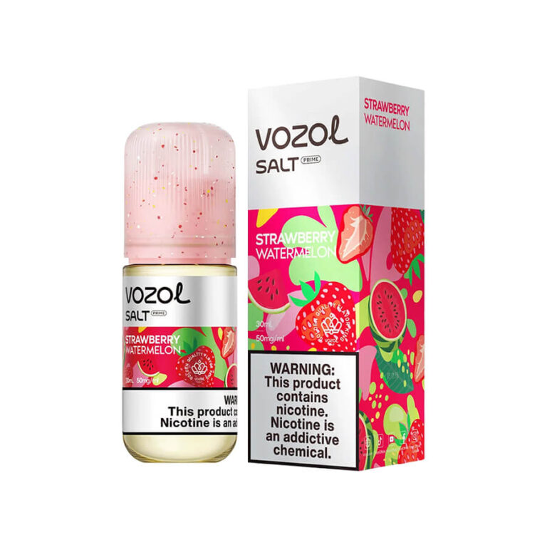 Vozol Strawberry Watermelon Salt Likit, çilek ve karpuzun ferah uyumunu uygun fiyatla sunan 30MG ve 50MG salt nikotin seçeneğidir.