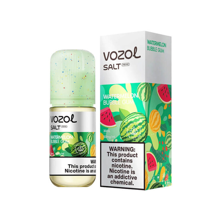 Vozol Watermelon Bubble Gum salt likit, karpuz ve sakız aromalarıyla ferahlatıcı bir deneyim sunar ve uygun fiyatlıdır.