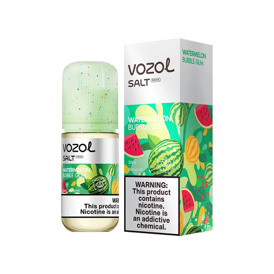 Vozol Watermelon Bubble Gum Salt Likit 25/50mg Vozol Watermelon Bubble Gum salt likit, karpuz ve sakız aromalarıyla ferahlatıcı bir deneyim sunar ve uygun fiyatlıdır.