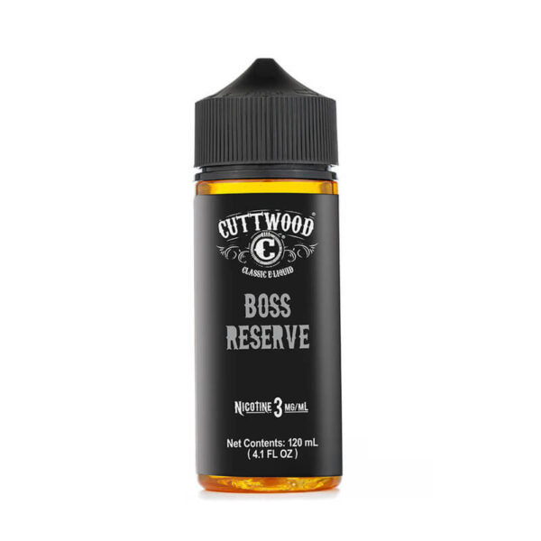 Cuttwood Boss Reserve 120ml premium likit, uygun fiyatlı muz ve bal notalı tahıl ile krema lezzeti sunar.