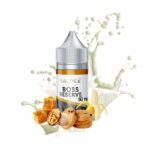 Ceviz, kurabiye ve muz aromalı Saltica Boss Reserve salt likit, uygun fiyatlı 35mg ve 50mg seçenekleriyle sunulur.