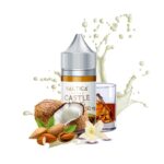 Uygun fiyatlı Saltica Castle Long Salt Likit, hindistan cevizi, badem, vanilya ve burbon aromalarıyla 35mg veya 50mg salt nikotin seçeneği sunar.
