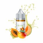 Uygun fiyatlı tropikal mango, papaya ve kavun aromalı Saltica Mega Melon salt likit.