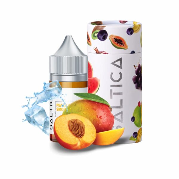 Şeftali ve mango karışımını krema ile birleştiren uygun fiyatlı Saltica Pod Mod, pürüzsüz bir içim için salt nikotin seçenekleri sunar.