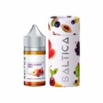 Nar, ahududu, şeftali ve krema notalarıyla zengin lezzet sunan Saltica Pomegranate Rush salt likit, uygun fiyatlı 35mg ve 50mg salt nikotin seçeneklerine sahiptir.