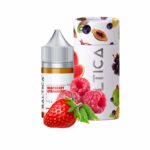 Ahududu ve çilek aromalı bu salt nikotin likit, uygun fiyat ve 35mg-50mg seçenekleriyle sunulur.