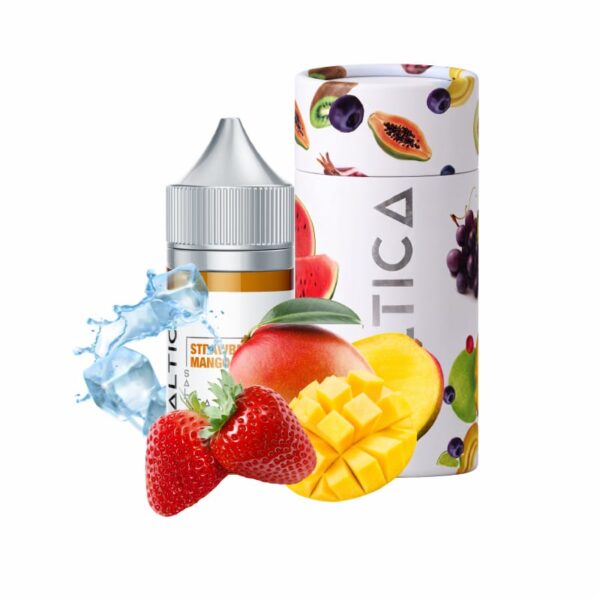 Uygun fiyatlı Saltica Strawberry Mango salt nikotin likiti, çilek ve mango aromalarıyla tatlı bir deneyim sunar.