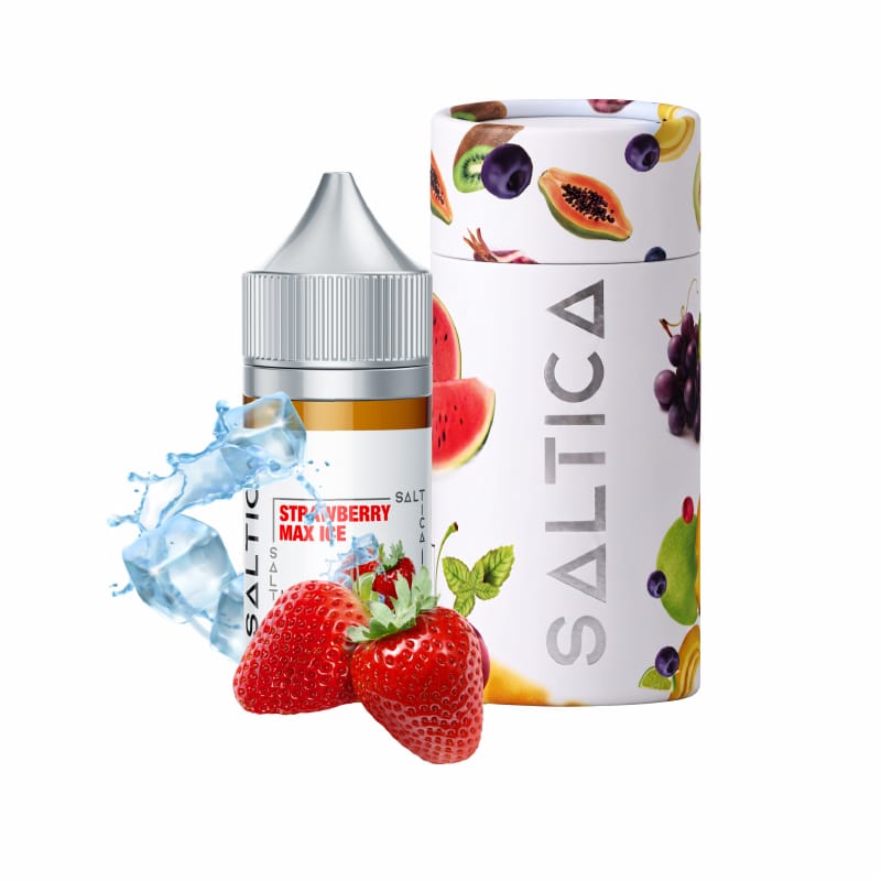 Saltica Strawberry Max Ice Salt Likit - 6 Uygun fiyatlı Saltica Strawberry Max Ice, ferah çilek ve krema aromalarını salt nikotin seçenekleriyle sunar.
