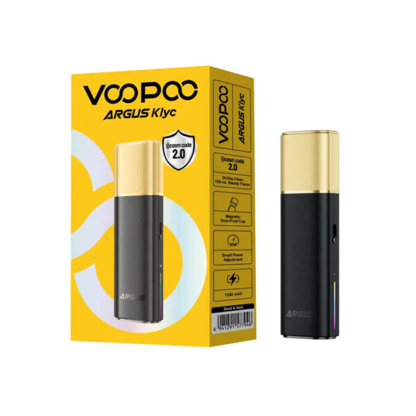 Uygun fiyatlı Voopoo Argus Klyc Pod Mod, 1350mAh pil ve salt nikotin uyumuyla kompakt bir deneyim sunar.