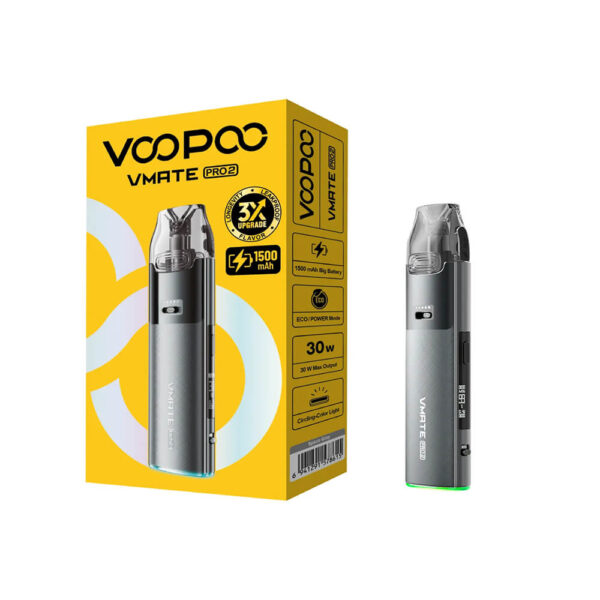Uygun fiyatlı Voopoo Vmate Pro 2 Pod Mod, 1500mAh pil ve ayarlanabilir hava akışıyla salt nikotin için ideal.