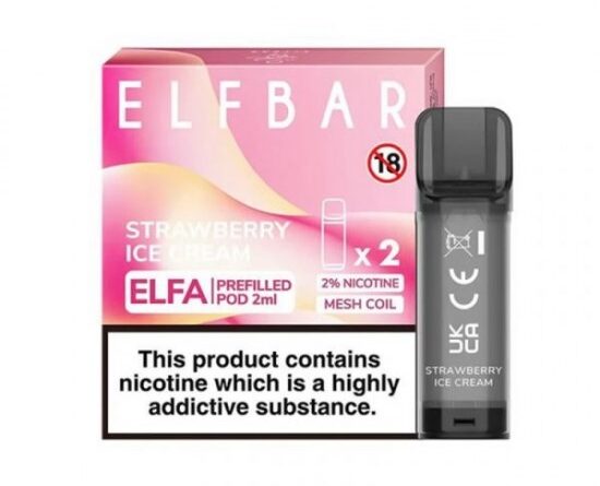Elf Bar Elfa Strawberry Ice Cream Pod Kartuş