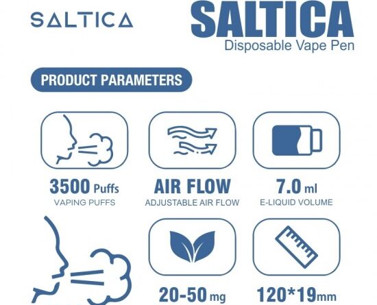 Saltica Blue Razz Ice Disposable Vape Pen