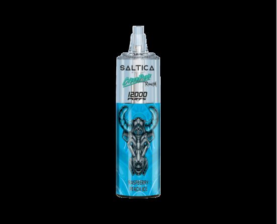 Saltica Cyberpunk 12000 Raspberry Peach Ice Disposable Vape Bar