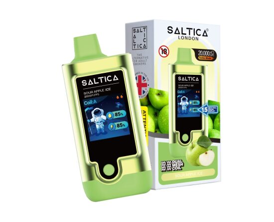 Saltica Digital 20000 Sour Apple Ice Disposable Vape Bar