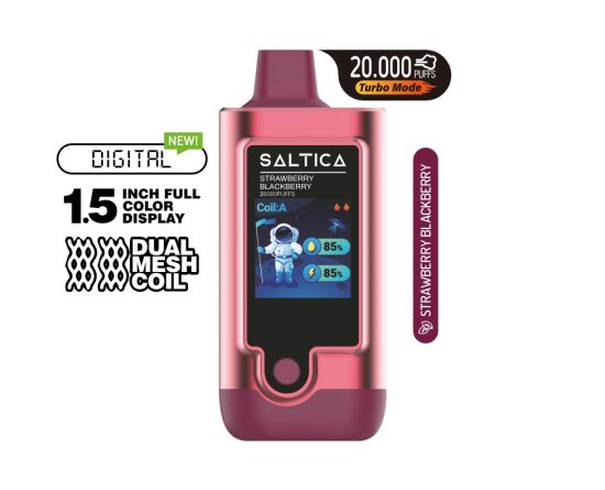 Saltica Digital 20000 Strawberry Blackberry Disposable Vape Bar